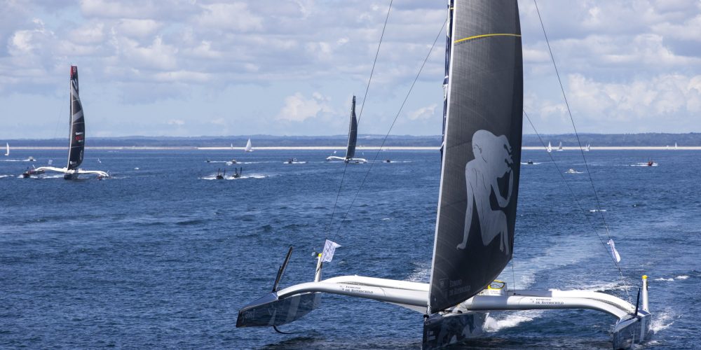 Maxi Edmond de Rothschild - Depart de la Finistere Atlantique Challenge Action Enfance - Concarneau le 01/07/2022